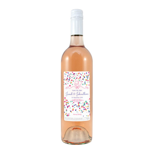 Rose Wine Bottle Custom Label